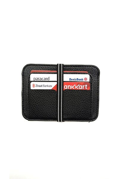 MKM Unisex Slim Elastic Card Holder 8 Compartments Horizontal