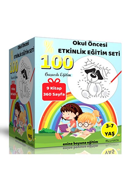 Enine Boyuna Eğitim مجموعة التدريب على أنشطة ما قبل المدرسة (9 كتب مفصولة)