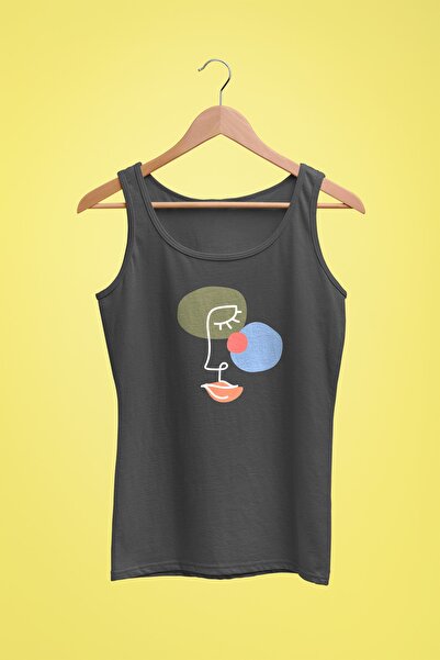 Raf Coll Γυναικείο μπλουζάκι με καπνιστό λουράκι Γυναικείο πρόσωπο με ψηφιακή...