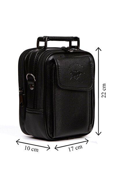 Fiyaka Geantă de mână și de umăr pentru bărbați Nw-4120 neagră