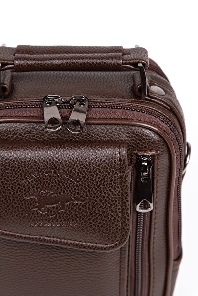 Fiyaka Nw-4120 Men's Hand and Shoulder Bag Brown