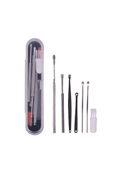 Hediye Rüzgarı 6 Parça Paslanmaz Çelik Kulak Temizleyici Kulak Bakımı Komedon...