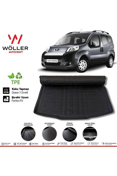 wöller Peugeot Bipper Bagaj Havuzu 2007 2020 Arası 3d Ultraflex Esnek