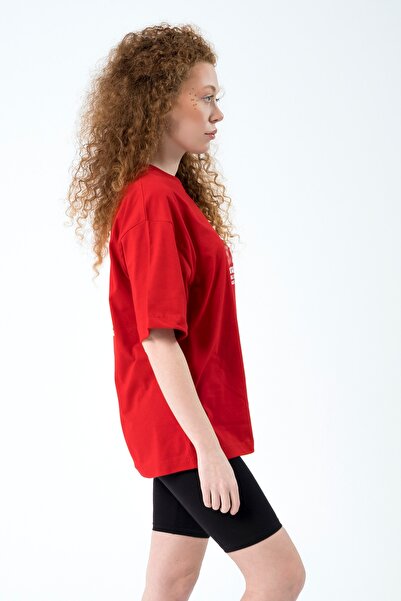 Eazy Co Eazy Red Cloud Unisex Extra Oversize εμπριμέ κοντομάνικο μπλουζάκι