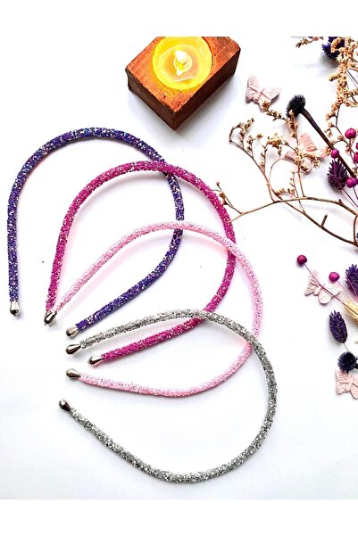 irembaby Kadın Saç Tacı Parlak Kristal Işıltılı Taç Simli Taşlı 4'lü Set