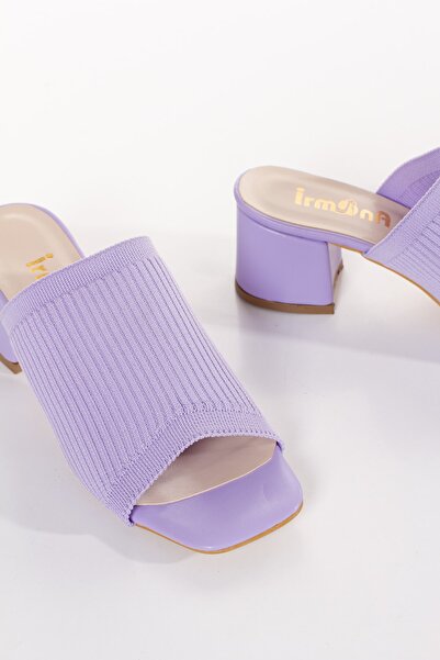 irmona شبشب Angel Lilac Knitwear بكعب 5 سم