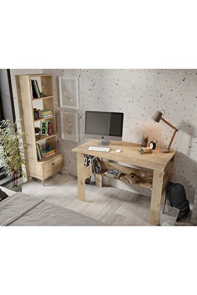 WENCE Selen Çocuk Odası Takımı Meşe - 5 Parçalı Tamamı 1. Kalite Mdf