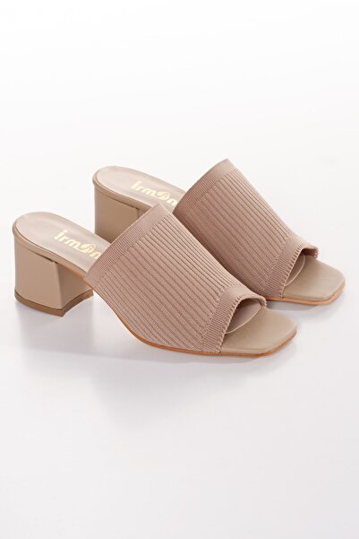 irmona Πλεκτά Angel Mink Παντόφλες 5 εκ. - Σχέδιο Τακούνι