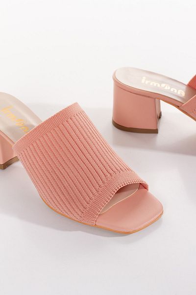 irmona Παντόφλες με τακούνι Angel Powder Knitwear 5 cm