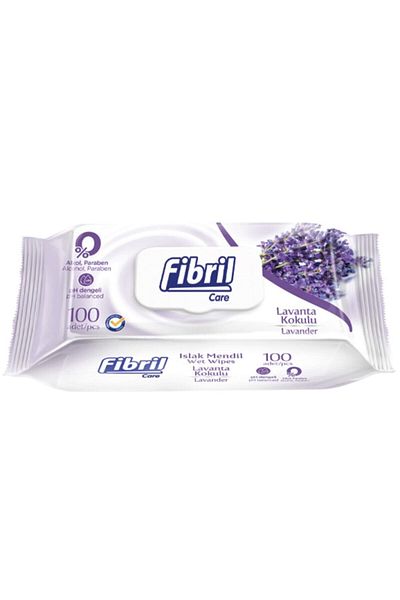 Fibril Lavender Scented Wet Wipes 9X100 Pack 900 Sheets