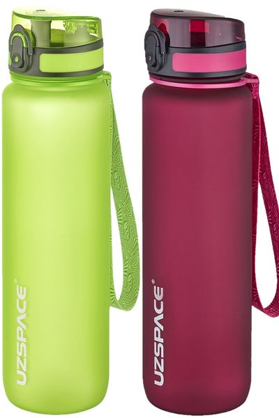 Uzspace FiftyFifty Set of 2 1000ml 1 Liter Tritan Water Bottle