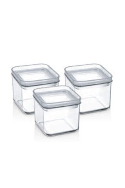 sev plastik Vakum Kapaklı Kristal Saklama Kabı 800 Ml 3’lü Sp245