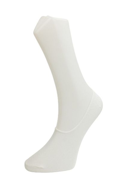 Bazz Plus Ανδρικές λευκές βαμβακερές αόρατες κάλτσες μπαλαρίνας