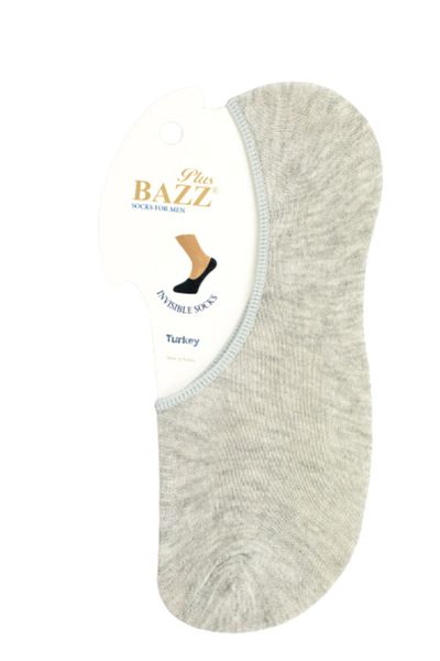 Bazz Plus Мъжки сиви памучни невидими балерини