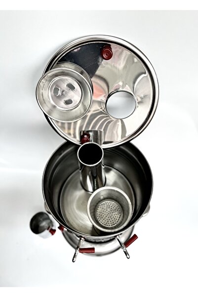 Bayraktar 10 Litre Çift Musluklu Paslanmaz Semaver