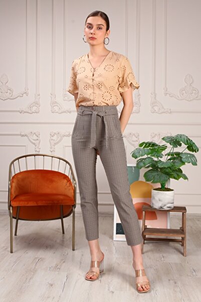 ÇİĞDEM COLLECTİON Havuç Paça Kemerli Pantolon