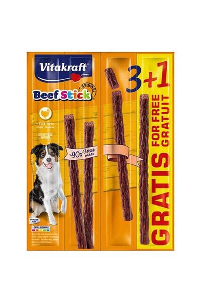 Vitakraft Stick de Vită Hindi Etli Köpek Ödülü 3+1 48 gr
