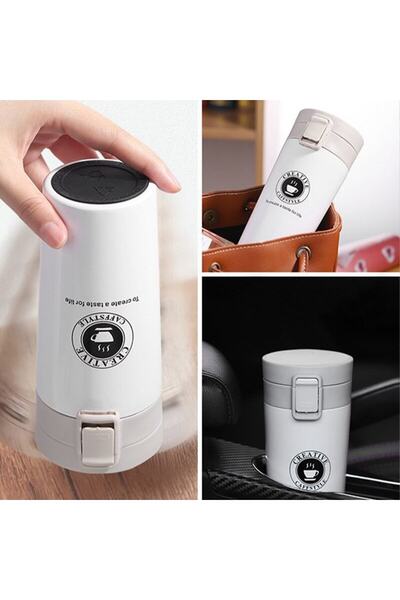 keyfim shop Çift Katmanlı Kaliteli Paslanmaz Çelik Termos Kupa Bardak 380 Ml