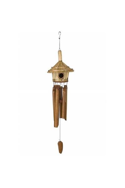 keyfimshop Διακοσμητικό χειροποίητο στολίδι τοίχου από μπαμπού σε σχήμα φωλιάς πουλιού