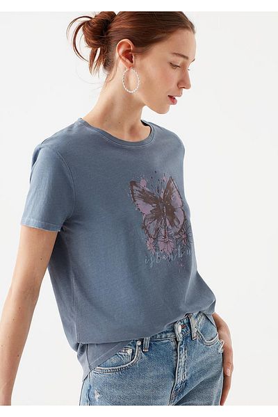 Mavi Tricou Kelebek Istanbul pentru femei - M168571-30233
