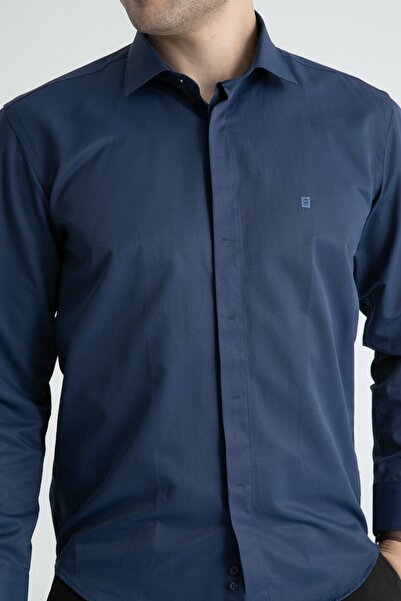 ModaPlaza Чоловіча сорочка з довгими рукавами з сатину 2097