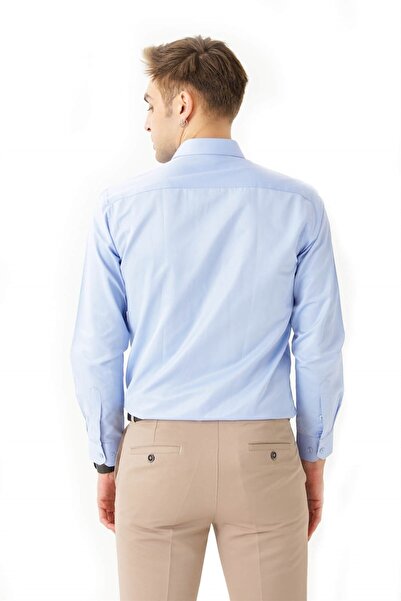 ModaPlaza Чоловіча сорочка з довгими рукавами з сатину 2097