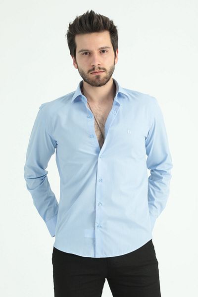 ModaPlaza Мъжка риза с дълъг ръкав Slim Fit 1064