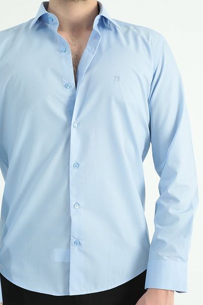 ModaPlaza Мъжка риза с дълъг ръкав Slim Fit 1064