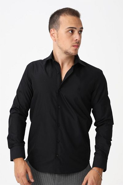 ModaPlaza Мъжка риза с дълъг ръкав Slim Fit 1064