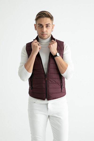 ModaPlaza Ανδρικό γιλέκο Claret Red 7013