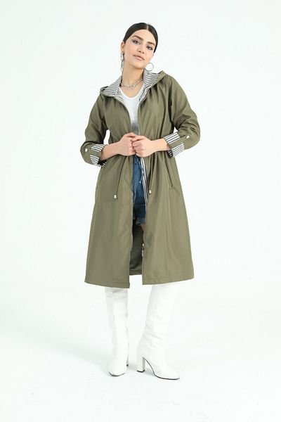 ModaPlaza Women's Long Trench 9091