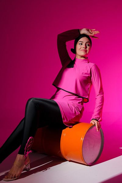 Emayo Sena Hijab Swimsuit with UV Protection - Fuchsia