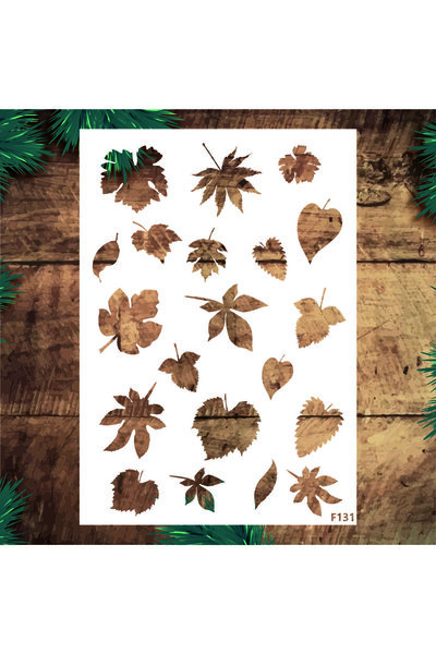 STENCİLTASARIM Stencil Tasarım F131 Yaprak- Dekoratif Duvar, Fayans Ve Eşya B...