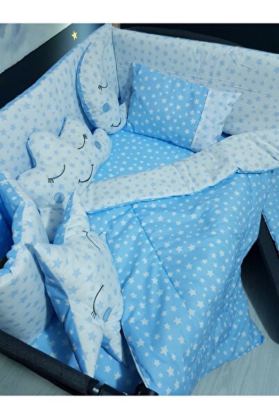 bebek_iklimi 70x110 Baby Sleeping Set Star Pattern 10 Pieces Compatible with ...