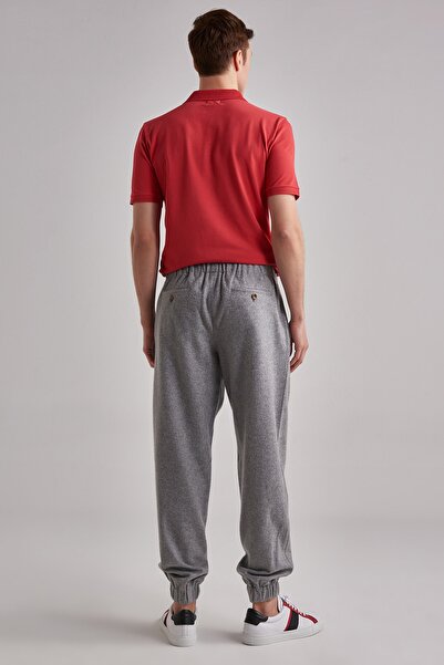 Ermenegildo Zegna Beli Lastikli Erkek Pantolon