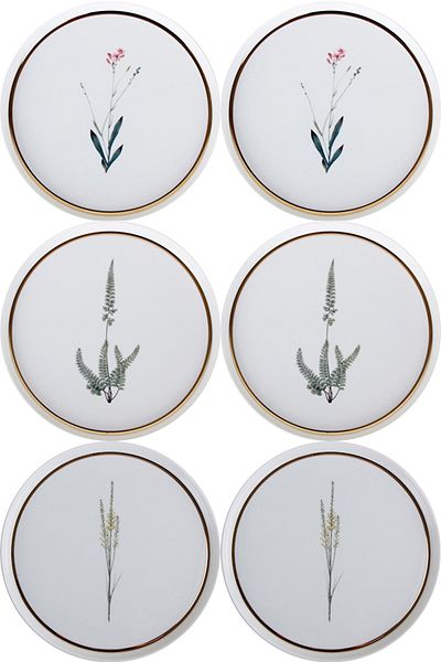 Porland Botanical Mixed Pattern Cake Set for 6 Persons 21cm