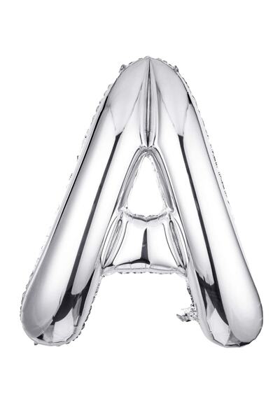 Happyland Silver Foil Letter Balloon 100 Cm Helium Compatible Balloon Letter A