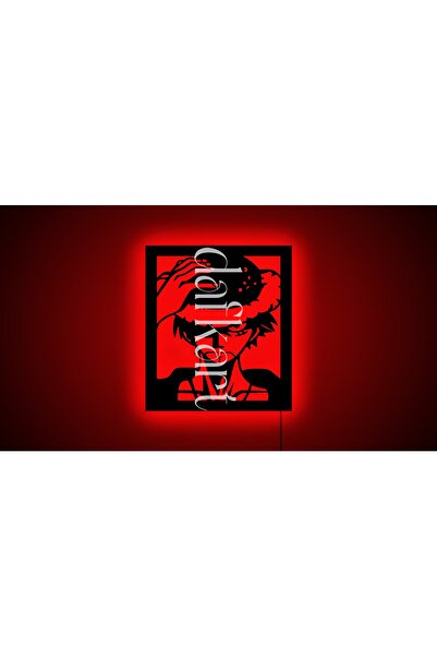 DAFKART Monkey D Luffy Stare One Piece Rgb Led Işıklı Ahşap Tablo Ev/ofis Ani...