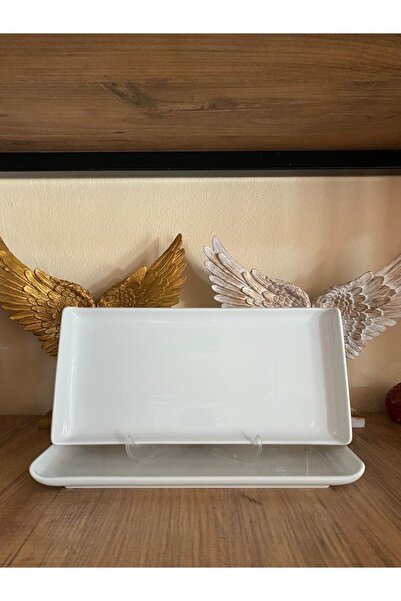 ZAGİ 2'li Porselen Kayık Tabak 30x14 Cm
