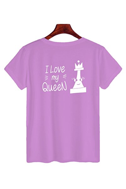 Satranç Medya Tricou pentru copii I Love My Queen