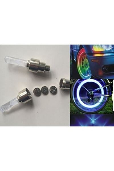alpanya 2’li Fotosel Hareket Sensörlü Işıklı Led Sibop Kapağı Bisiklet Motosiklet Lastik Jant Ledli Işığı