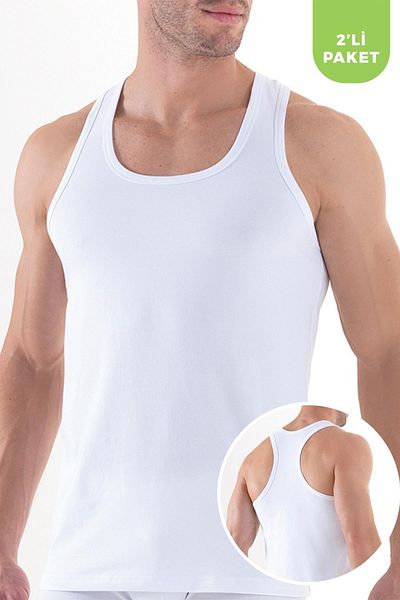 Blackspade Ανδρικό εσώρουχο Tender Cotton 2-Pece Sportsman White 9676