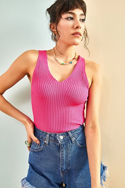 Bianco Lucci Women's Ribbed Crop Blouse