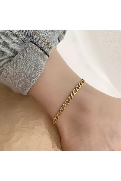 muptejewelry Mupten Kadın Yassı Altın Kaplama Halhal