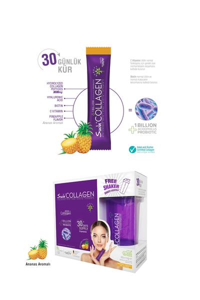 Suda Collagen مجموعة من 3 قطع بنكهة الأناناس