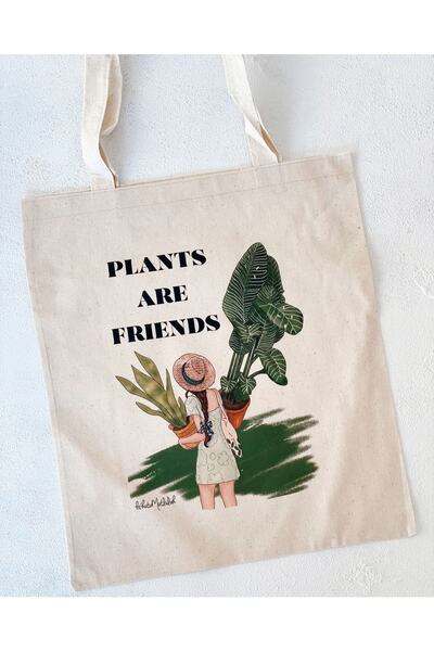 Bikutumutluluk Plants Are Friends Cloth Bag