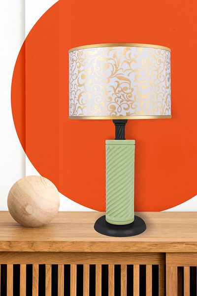 MINIMAL ETICARET VE BILGI TEKNOLOJILERI Eclipse Water Green - Black Lampshade
