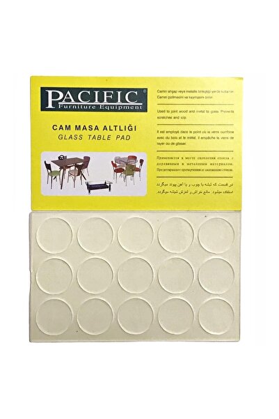 EYM Pacific Cam Masa Altlığı Cam Tutucu Silikon Çap 22 Mm Şeffaf