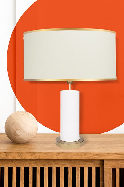 MINIMAL ETICARET VE BILGI TEKNOLOJILERI Maxi White - Gold Lampshade