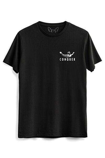 Alfa Tshirt Unisex Arnold Schwarzenegger Resimli Dijital Baskılı Siyah Tshirt
